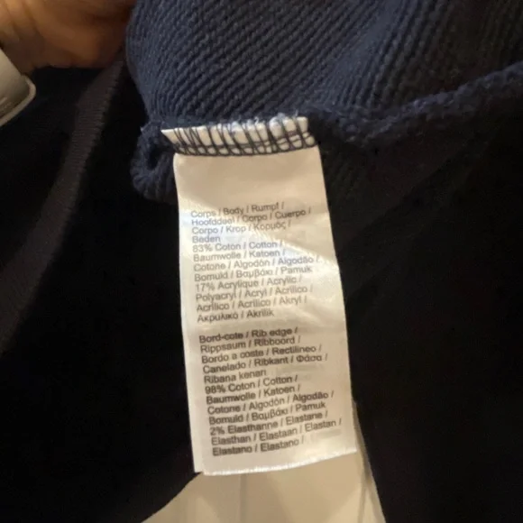 Lacoste Navy Varsity Sweater - Picture 4 of 5